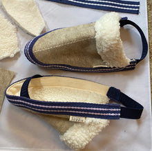 Load image into Gallery viewer, Sand & Sea - beige felt w/ blue trim