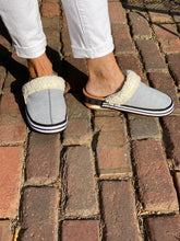 Load image into Gallery viewer, Grey w/ black striped trim