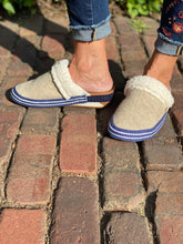 Load image into Gallery viewer, Sand & Sea - beige felt w/ blue trim