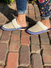 Load image into Gallery viewer, Sand & Sea - beige felt w/ blue trim